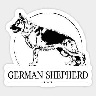 Proud K9 German Shepherd Dog portrait Sticker